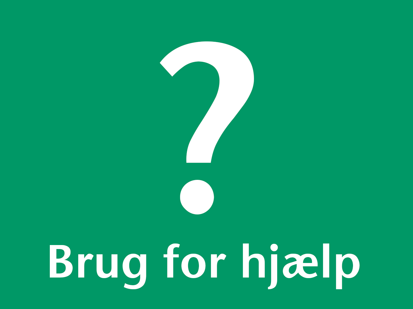 Spørgsmålstegn på grøn baggrund