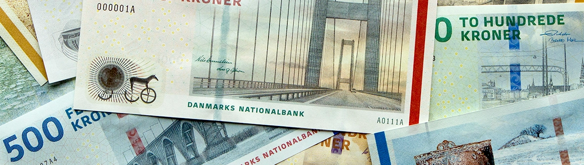 Billede af penge, der illustrerer bankens resultat for 1. kvartal 2026